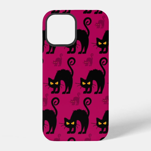 Abstract seamless halloween cat pattern. Creative  iPhone Case (Back)