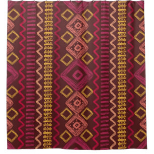 Abstract seamless hand drawn ethnic pattern. shower curtain