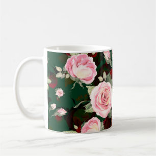 Abstract seamless lovely pattern drawn blooming ro coffee mug