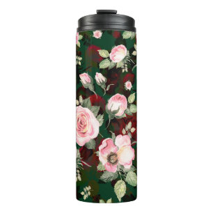 Abstract seamless lovely pattern drawn blooming ro thermal tumbler
