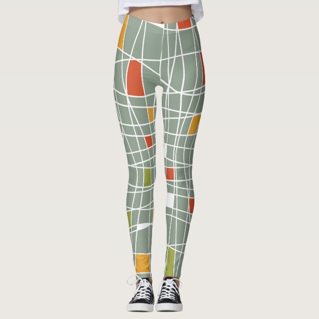 Abstract Seamless: Modern Pattern Design. Leggings (Front)