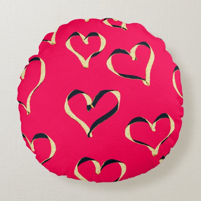 abstract seamless oriental background pattern colo round cushion (Front)