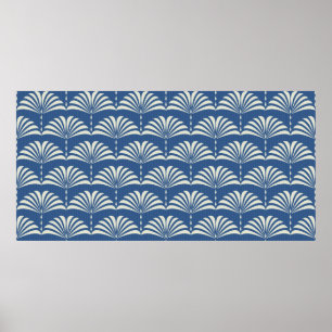 Abstract seamless oriental floral pattern Art deco Poster