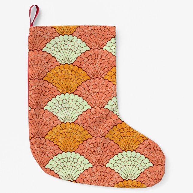 Abstract seamless pattern,background of decorative small christmas stocking (Front)