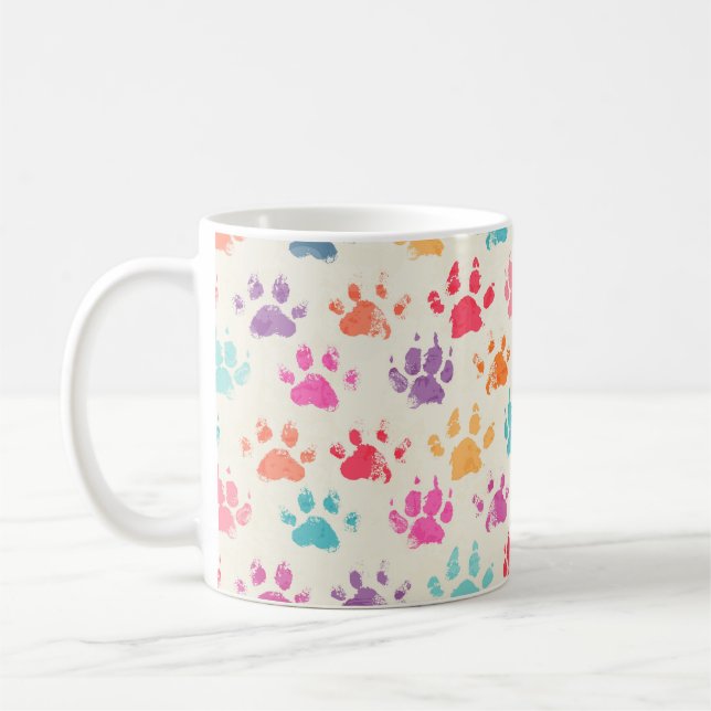 Abstract seamless pattern - bright colorful ink pr coffee mug (Left)