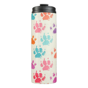 Abstract seamless pattern - bright colourful ink p thermal tumbler