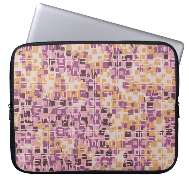 Abstract seamless pattern. Chaotic rounded squares Laptop Sleeve (Front)