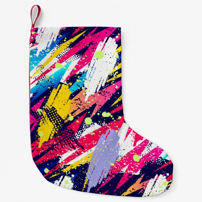 Abstract seamless pattern. Creative background wit Small Christmas Stocking (Front)