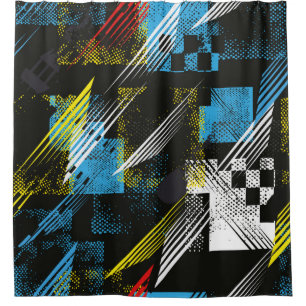 Abstract seamless pattern. Creative vintage backgr Shower Curtain