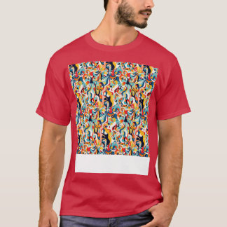 Abstract Seamless Pattern Geometric Lines Shapes G T-Shirt