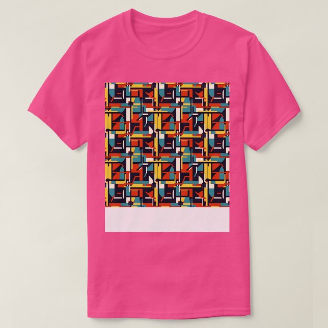Abstract Seamless Pattern Geometric Lines Shapes G T-Shirt (Design Front)