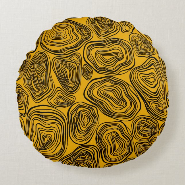 Abstract seamless pattern. graphic illustration. O Round Cushion (Front)