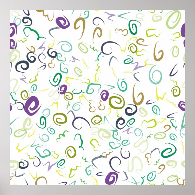 Abstract seamless pattern handmadeabstract, art, b poster (Front)