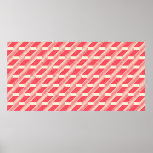 Abstract seamless pattern in retro colours. Stair Poster