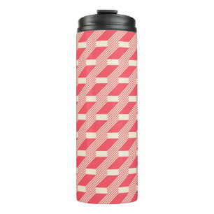 Abstract seamless pattern in retro colours. Stair Thermal Tumbler