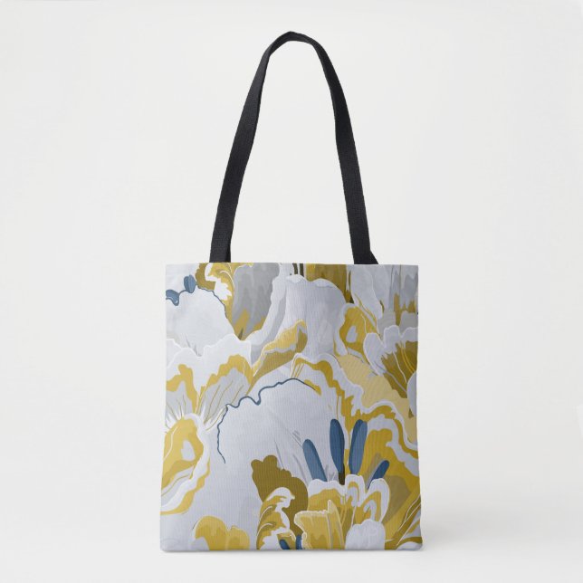 Abstract seamless pattern. Light gray,  yellow,  g Tote Bag (Front)
