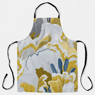 Abstract seamless pattern. Light grey, yellow, g Apron