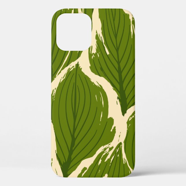 Abstract seamless pattern of exotic leaves in vivi Case-Mate iPhone case (Back)
