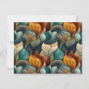 Abstract Seamless Pattern of Organic Shapes Postcard