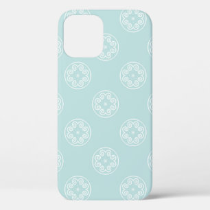 Abstract seamless pattern of Powder Blue colour ba iPhone 12 Case