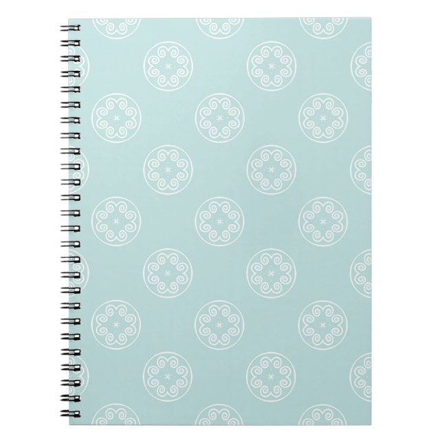 Abstract seamless pattern of Powder Blue colour ba Notebook (Front)