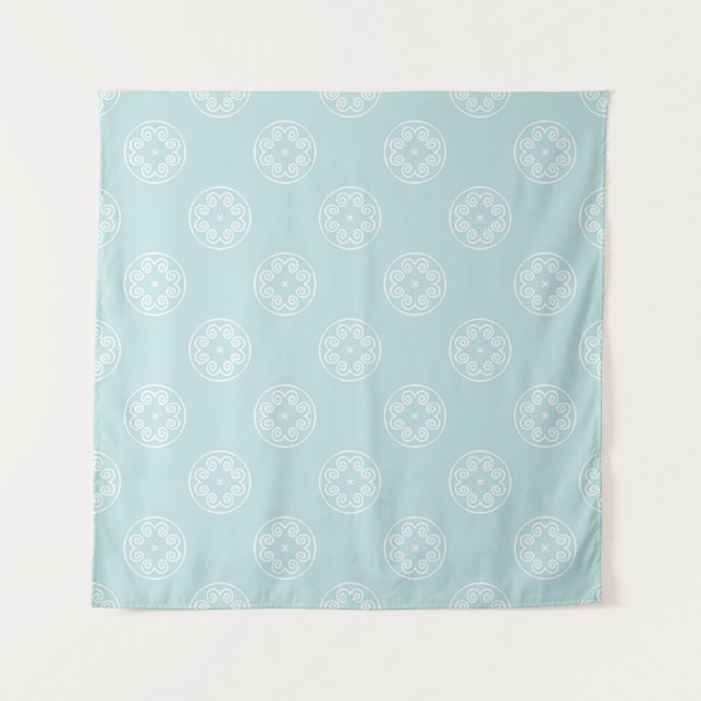 Abstract seamless pattern of Powder Blue colour ba Tapestry (Front)