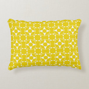 Abstract seamless pattern of Ripe Lemon yellow col Decorative Cushion