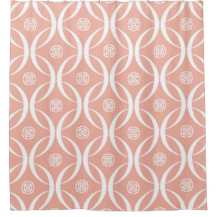 Abstract seamless pattern of Wax flower pink color Shower Curtain