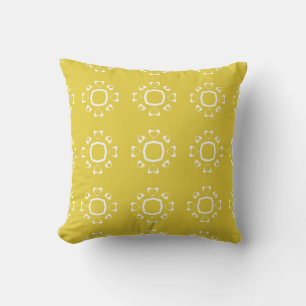 Abstract seamless pattern of yellow color backgrou cushion
