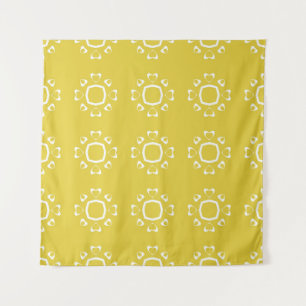 Abstract seamless pattern of yellow color backgrou tapestry