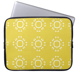 Abstract seamless pattern of yellow colour backgro laptop sleeve