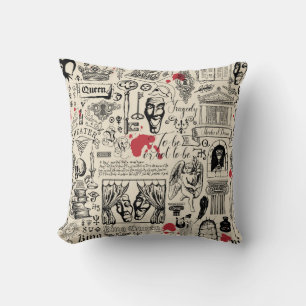 Abstract seamless pattern on the theme of theater cushion
