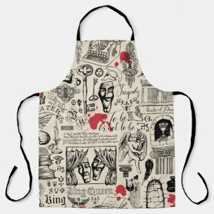 Abstract seamless pattern on the theme of theatre apron
