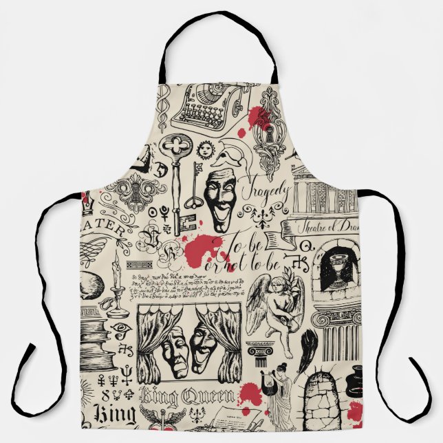 Abstract seamless pattern on the theme of theatre  apron (Front)