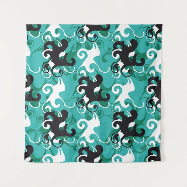 Abstract seamless pattern qualitative vintage illu tapestry (Front)