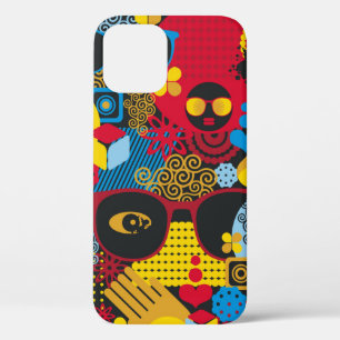 Abstract seamless pattern with black woman. digita iPhone 12 case