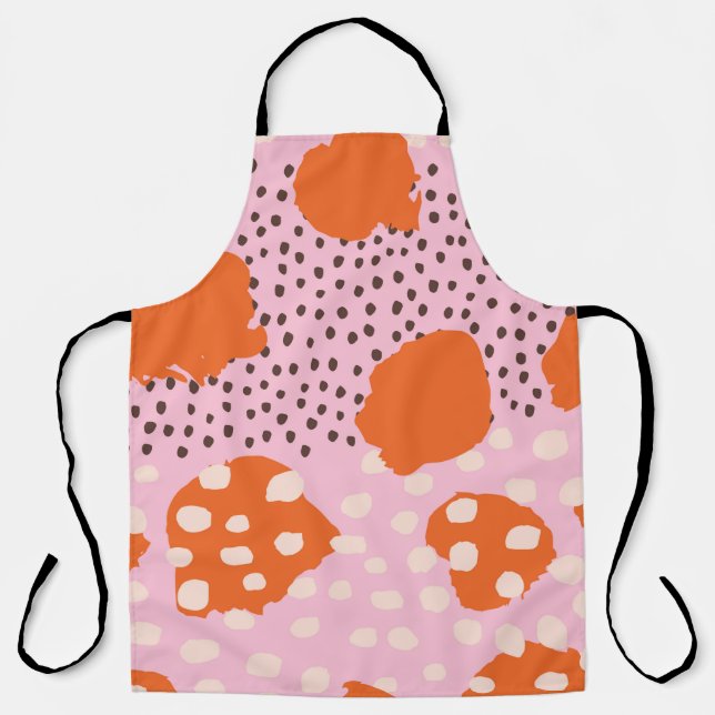Abstract seamless pattern with Brush Strokes. Beau Apron (Front)
