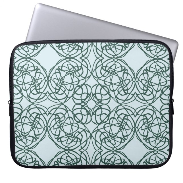 Abstract seamless pattern with city elements fraye laptop sleeve (Front)