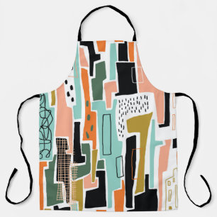 Abstract seamless pattern with geometric design apron