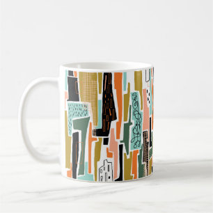 Abstract seamless pattern with geometric design coffee mug