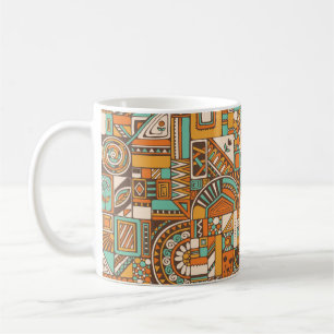 Abstract seamless pattern with geometric elements. coffee mug