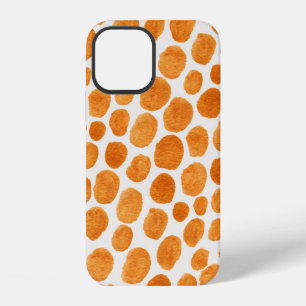 Abstract seamless pattern with golden polka dots iPhone 12 case