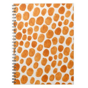 Abstract seamless pattern with golden polka dots notebook