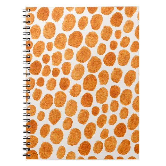 Abstract seamless pattern with golden polka dots notebook (Front)