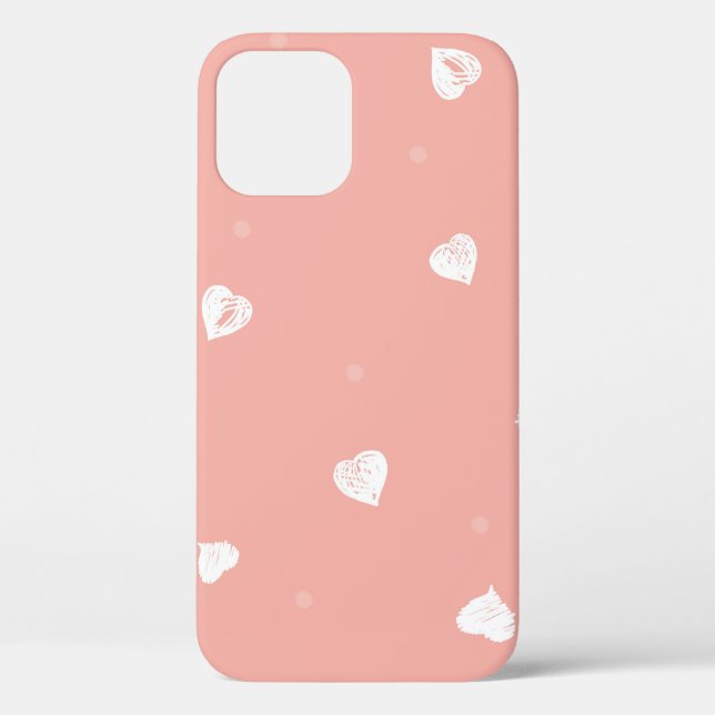 Abstract seamless pattern with hand drawing hearts Case-Mate iPhone case (Back)