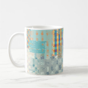 Abstract seamless pattern with imitation of a grun coffee mug