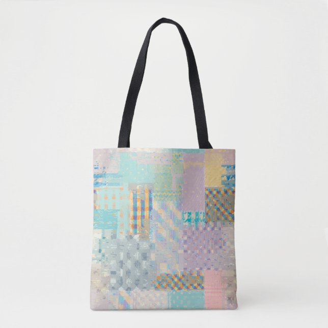 Abstract seamless pattern with imitation of a grun tote bag (Front)