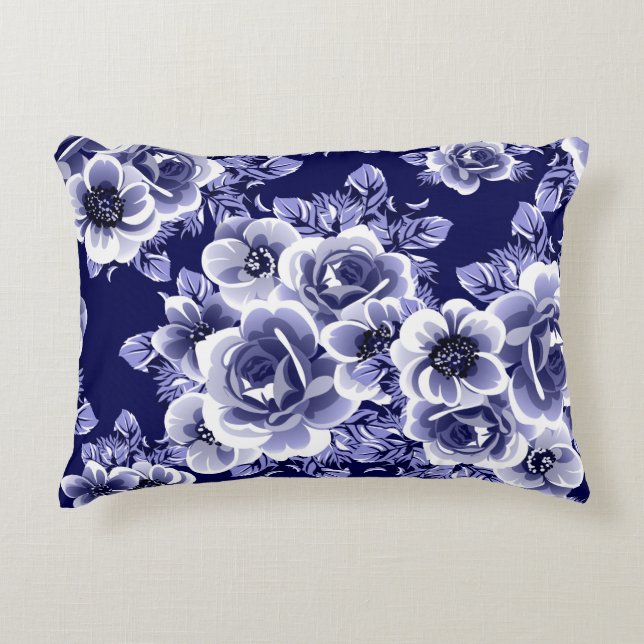 Abstract seamless pattern with plants, herbs and f decorative cushion (Front)