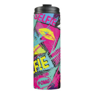 Abstract seamless pattern with Pop art comicspeech Thermal Tumbler