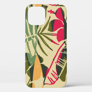 Abstract seamless pattern with tropical leaves. Ha iPhone 12 Case